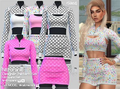 Designer Pattern Set for The Sims 4 | Sims 4 clothing, Sims 4 mods ...