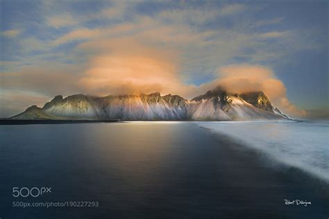 Vestrahorn at sunrise by tenchinage #Landscapes #Landscapephotography #Nature #Travel # ...