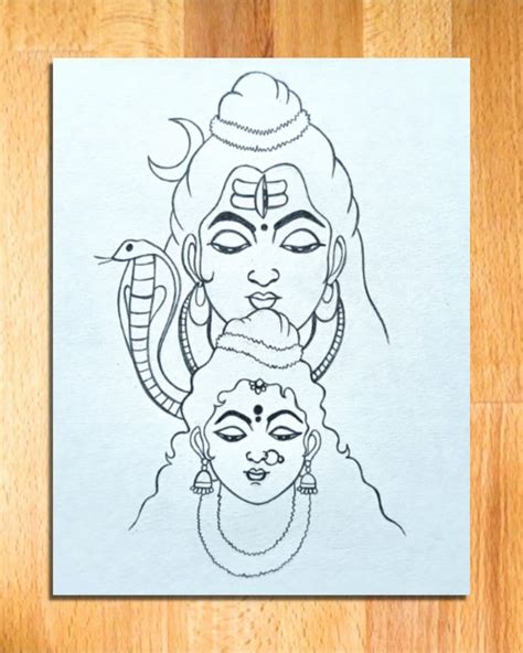 How to draw Lord Shiva and Parvati Mata | Easy Shiv Parvati Drawing for Beginners | Drawing for ...