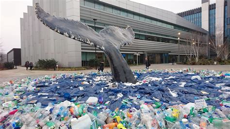 Plastic in the ocean artwork at Sky Central, London | Flickr