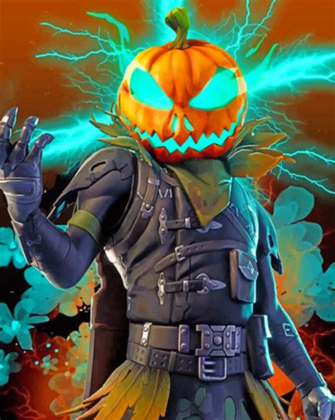 Fortnite Pumpkin - Paint By Numbers - Num Paint Kit