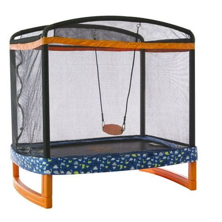 Jump Power Trampoline 6' Rectangular with Safety Enclosure - Walmart.com