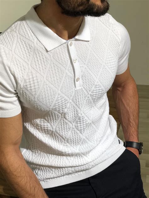 Buy Virgin Slim Fit Collar T-shirt White by Gentwith.com with Free Shipping