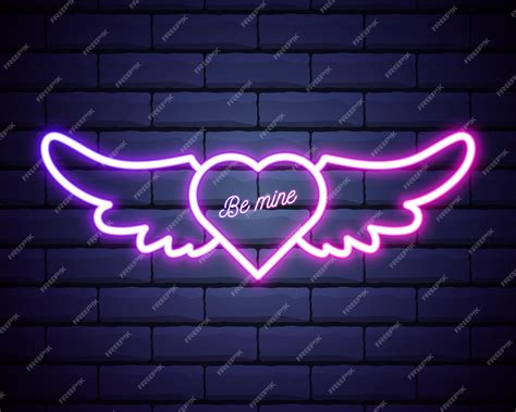 Heart With Angel Wings And Banner