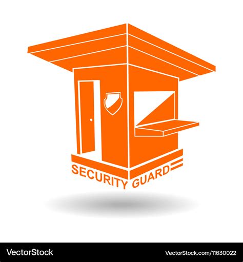 Guardhouse brand security guard logo Royalty Free Vector