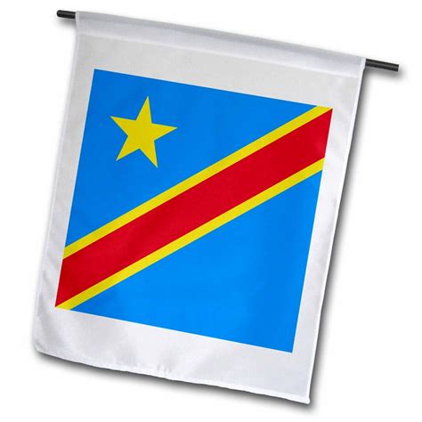 3dRose Flag of the Democratic Republic of the Congo - African blue diagonal red stripe yellow ...