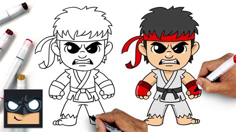 How To Draw Ryu Street Fighter | YouTube Studio Art Tutorial - YouTube