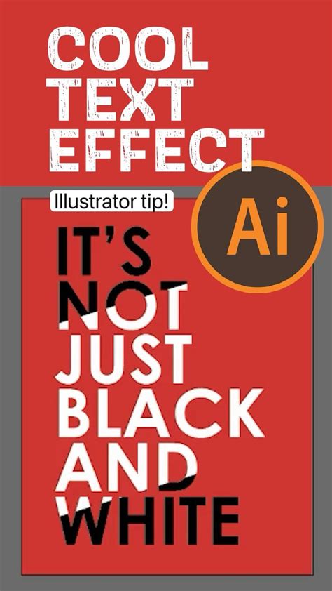 Create a cool effect with your text with this easy illustrator tip! | Graphic design tips ...