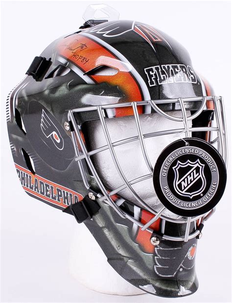 Bernie Parent Signed Flyers Full-Size Goalie Mask Inscribed "HOF 84" (Schwartz COA) | Pristine ...