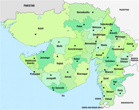 Map Of Gujarat State District Wise - Printable Map