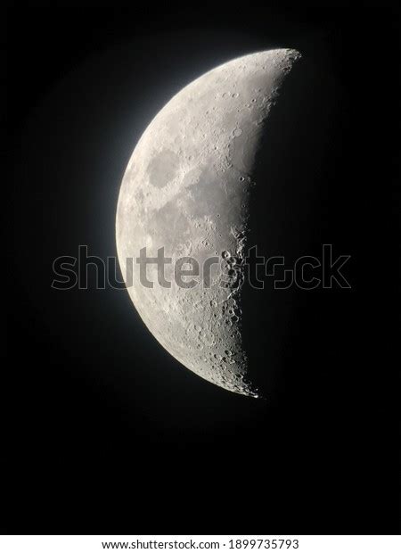 CloseUp of Moon with Sea of Tranquility and Craters on Surface ...