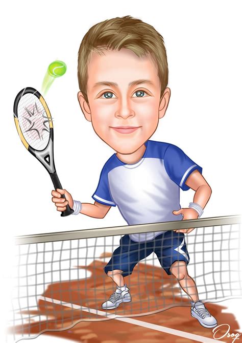 Caricatura De Tenis: Dibujo De Estilo Digital | stickhealthcare.co.uk