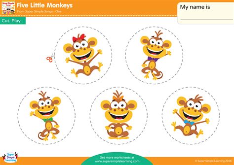 Five Little Monkeys Free Printables - Printable Form, Templates and Letter