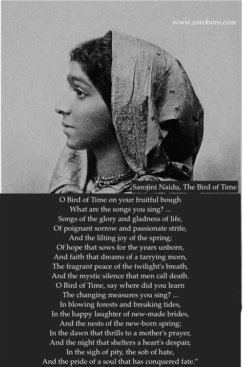 Sarojini Naidu Quotes/ Sarojini Naidu Poems. Sarojini Naidu Inspirational Quotes, Status ...