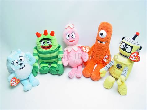 Cute YO GABBA GABBA Plush set of 5 by Ty Beanie Babies Foofa Flex Muno Toodee | eBay