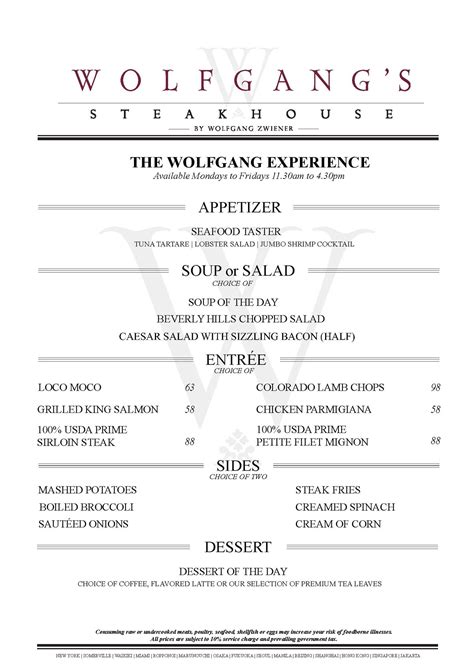 Menu | Wolfgang's Steakhouse Singapore