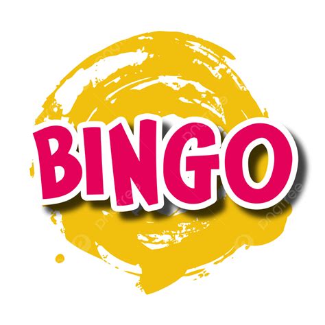 Bingo Game Clipart Transparent Background, Pink Letters For Bingo Game On Yellow Paint Stain ...