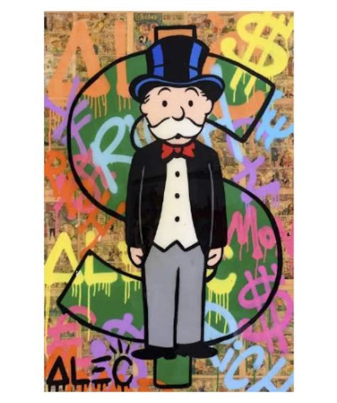 Monopoly Money Graffiti Art Canvas Print Wall Art for Living Room Home ...