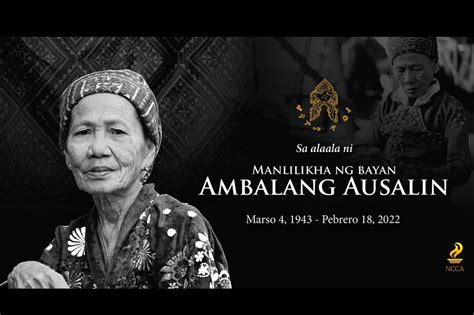 Manlilikha ng Bayan Ambalang Ausalin passes away at 78 | ABS-CBN News