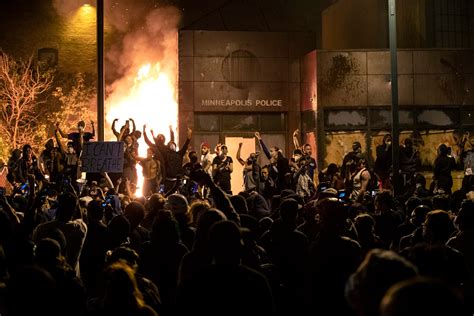 Minneapolis police station torched amid George Floyd protests