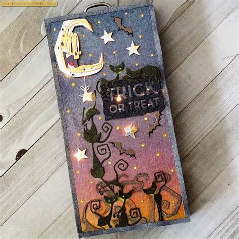 Tim holtz sizzix halloween 2022 colorize otis moon with mischievous cats on halloween lighted ...