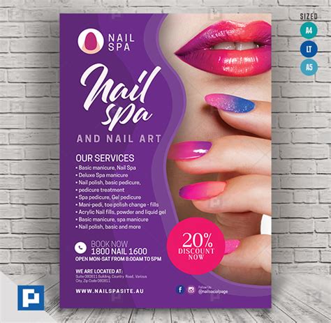 Nail Care Spa and Salon Flyer - PSDPixel | Spa manicure, Nail care, Nail spa