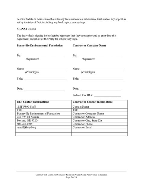 Residential Solar Installation Contract Template - Fill Online ...