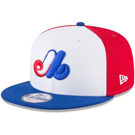 Men's Montreal Expos New Era White Team Color 9FIFTY Adjustable Hat