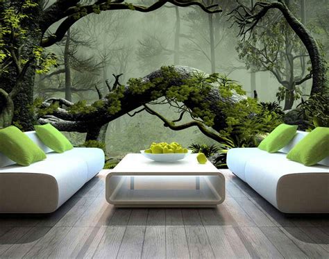 Buttress root Trees in a Misty Forest 3D Custom wall murals / wallpapers – DCWM001094 | Decor City