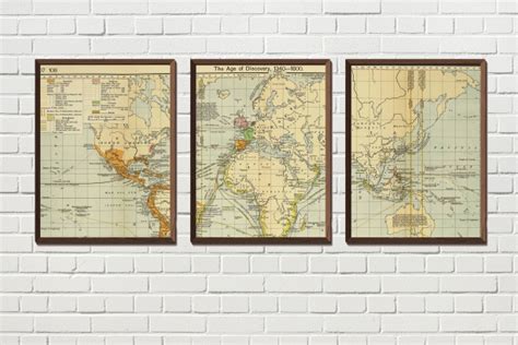 Vintage Map Wall Art Free Stock Photo - Public Domain Pictures