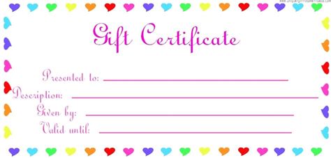 Gift certificate template word, Free printable gift certificates, Gift certificate template