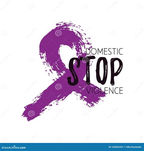 Domestic Violence Purple Ribbon Cartoon Vector | CartoonDealer.com ...