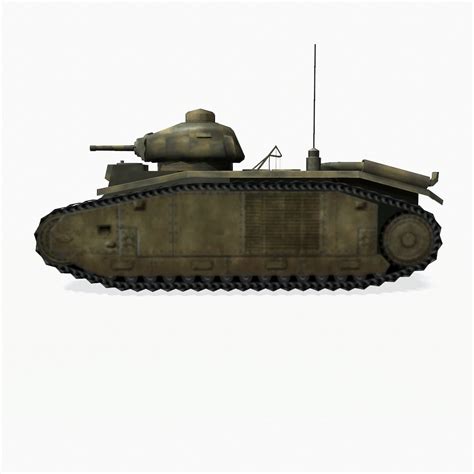 3d char b1 heavy tank model