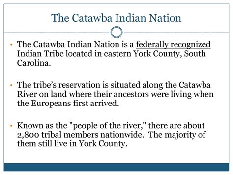 The Catawba Indian Nation - ppt download