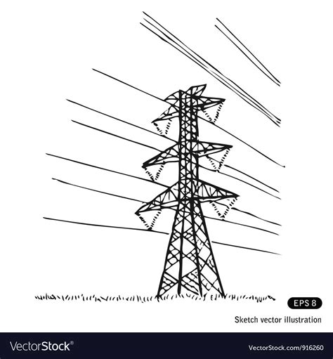 Power lines Royalty Free Vector Image - VectorStock