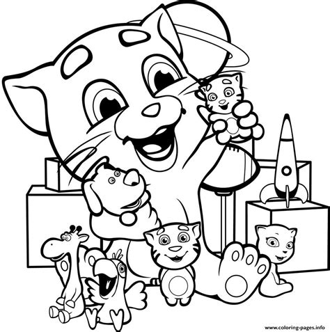 Baby Talking Tom Coloring page Printable