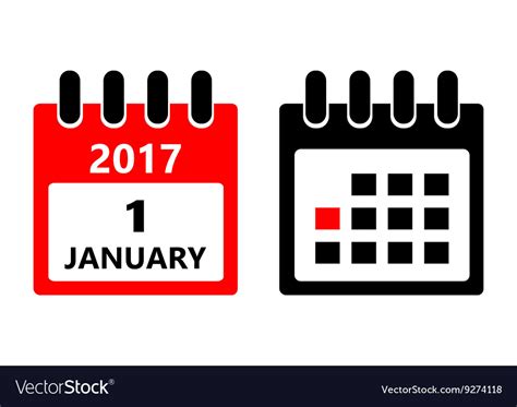 January calendar icon Royalty Free Vector Image