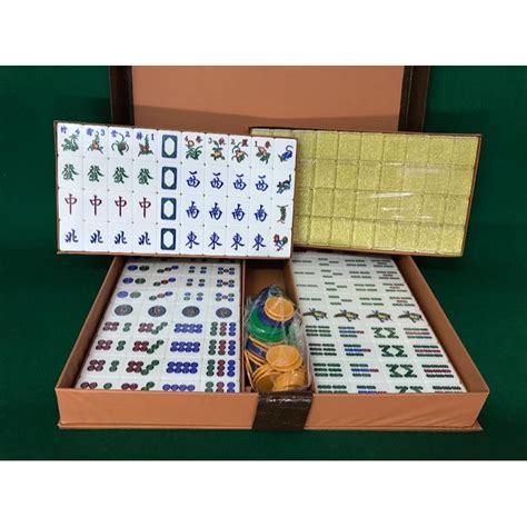 Glittering Gold Crystal Mahjong Set (Size of tiles: 35mm x 26mm x 20mm ...