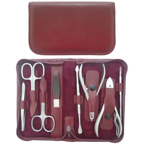 8-Piece Burgundy Professional Manicure and Pedicure Set | Tenartis Shop