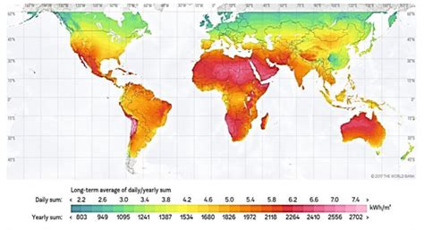 4): Earth's horizontal solar radiation map]16[. | Download Scientific ...