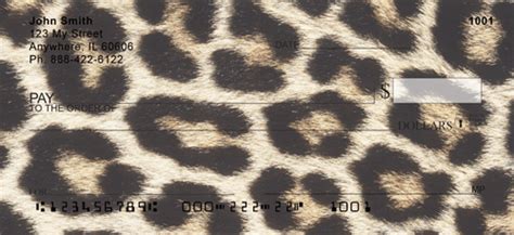 Leopard Print Personal Checks, Leopard Print Checks