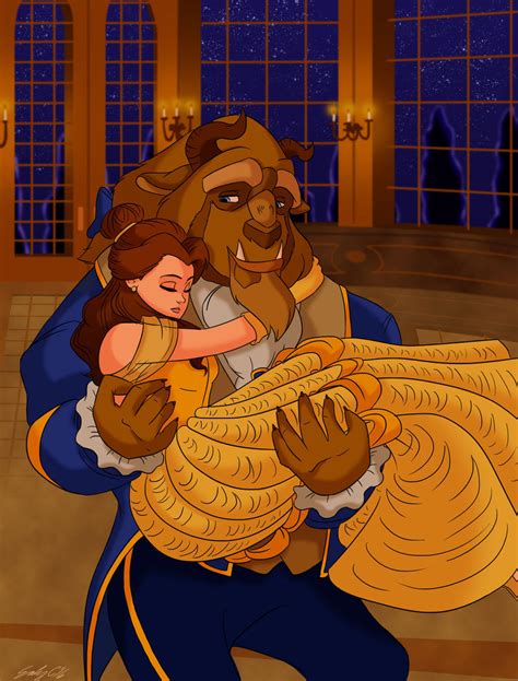 Belle and her Beast by Sketchderps on DeviantArt