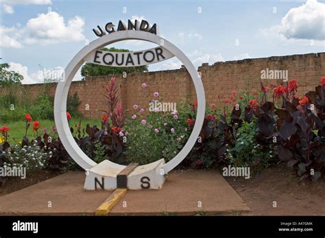 Equator Line with Northern and Southern Hemispheres, Uganda, East Africa Stock Photo - Alamy