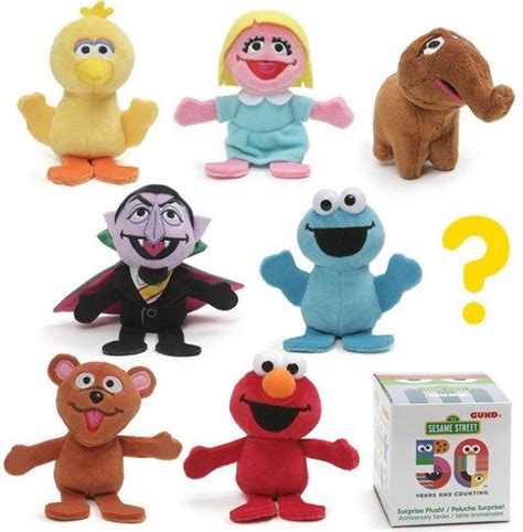 Sesame Street 50th Anniversary Surprise Mini Plush Mystery Box 24 Packs ...