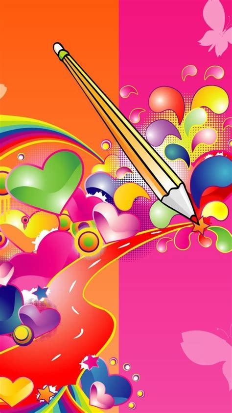 1081x1920 Resolution pencil, drawing, colorful 1081x1920 Resolution Wallpaper - Wallpapers Den