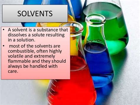 Solvents & their impact on environment