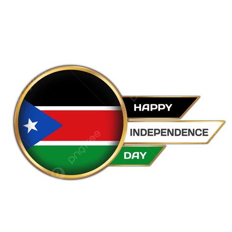 South Sudan Flag PNG Transparent, South Sudan Happy Independence Day Country Flag Gold Sircle ...