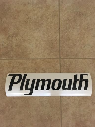 1960's Plymouth Logo Vinyl Decal