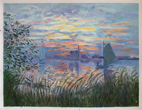 Marine View - Sunset - Claude Monet Paintings