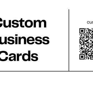 Custom QR Code Printed Business Cards Double Sided - Etsy